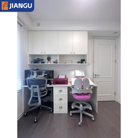 Bureau mural combiné minimaliste sur mesure avec armoire supérieure pour PC et ordinateur portable à domicile
