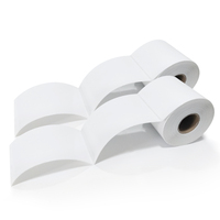 Rollo de Etiquetas Térmicas para Envío de 4x6 Pulgadas, Autoadhesivas, en Forma de Acordeón, con Código de Barras y Dirección, para Logística y Mensajería
