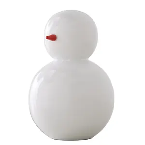 2023 christmas gifts white ceramic snowman christmas snowman figurine for decor