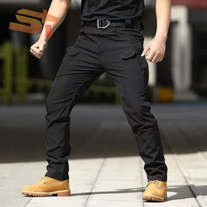 Sike <span class=keywords><strong>กางเกง</strong></span>ยุทธวิธีผู้ชายไซส์พิเศษ, <span class=keywords><strong>กางเกง</strong></span>ผ้าใบแคนวาสสำหรับการเดินทางกลางแจ้งที่มีรูปแบบกลางเอวตรง - Product Image 5