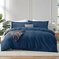 Ensemble de literie en coton 100% - 300 fils - Couleur personnalisée - Couleur unie moderne - Housse de couette écologique - Ensemble de linge de lit