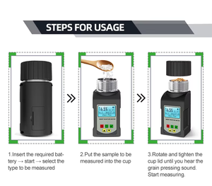 Humidimètre portable pour grains de café, <span class=keywords><strong>testeur</strong></span> <span class=keywords><strong>d</strong></span>'<span class=keywords><strong>humidité</strong></span> de cacao de haute qualité, humidimètre pour graines le plus vendu - Product Image 4