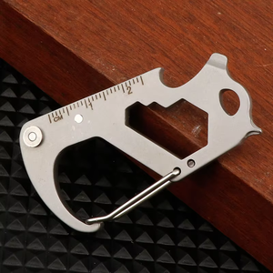 Outil d'extérieur Clé Ouvre-bouteille Six en un Outil Carte en acier inoxydable Couteau multifonction Outil - Product Image 4