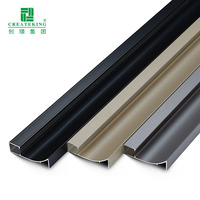 Plinthe LED moderne avec canal d'éclairage intégré en alliage d'aluminium pour usage domestique et hôtelier - Conception durable et légère