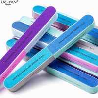 Lime à ongles double face en forme de cœur violet, éponge fine, bande abrasive pour polissage, manucure, grain grossier et fin, outil à ongles, en stock