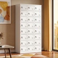 Casiers en acier, armoires de rangement en acier, antirouille, armoire à 24 portes avec grand espace de rangement et serrure à clé pour salle de sport