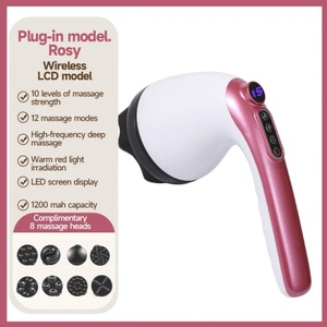 Marteau de massage portable à double tête avec logo personnalisé, marteau de massage électrique vibrant à main avec coussin chauffant - Product Image 3