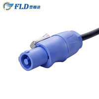Cable FCONNR NEMA 5-15P a PowerCON TRUE1 Azul (1m, 1.5m, 2m, 3m, 5m) |   Conector de Bloqueo Seguro para Sistemas de PA e Iluminación de Escenarios