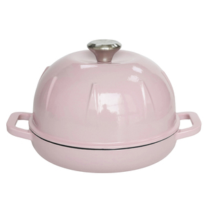 Plat à pain <span class=keywords><strong>en</strong></span> <span class=keywords><strong>fonte</strong></span> émaillée avec couvercle, plat de cuisson peu profond et large pour la cuisson du pain artisanal au levain, plat polyvalent - Product Image 5