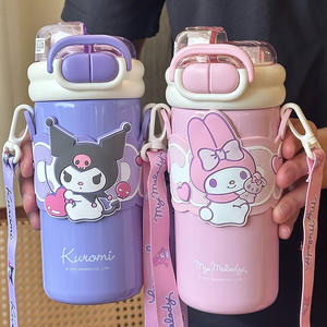 Bouteille d'eau isotherme Pochacco Cinnamoroll 500 ml portable avec paille pour enfants et étudiants Été 2025 - Product Image 2