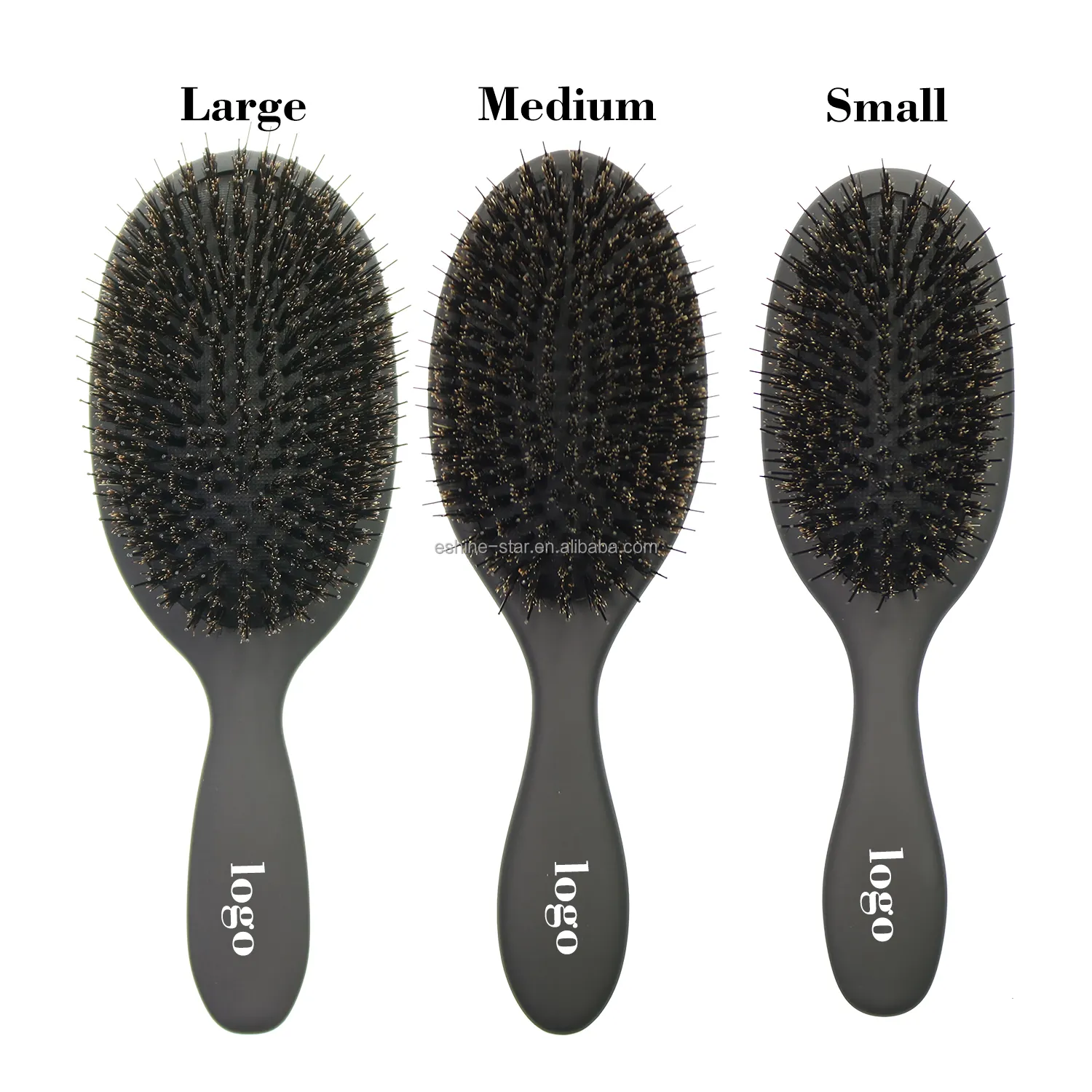 Escova de cabelo de remo oval personalizada, escova de extensão de logotipo oval para cabelo, de nylon misto para mulheres e uso em casa