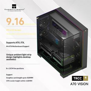 Thermalright A70 VISION Ordinateur de bureau Noir avec écran Châssis <span class=keywords><strong>panoramique</strong></span> Fenêtre à trois côtés Vue sur la mer - Product Image 1