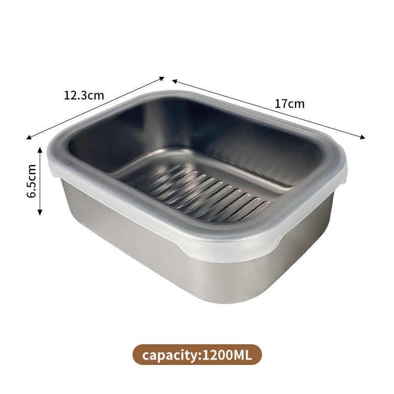 316L silicone lid food storage container (1200ml)
