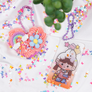 Trẻ em tự làm màu hồng mô phỏng kem Kit sáng tạo dán đồ chơi cho crafting Móc chìa khóa túi trang trí - Product Image 3