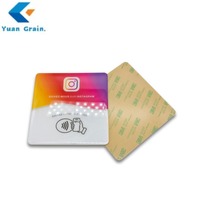 Étiquette NFC RFID personnalisée pour la promotion Google/Instagram TikTok - Étiquette intelligente NTAG215 imperméable avec support adhésif pour hôtel