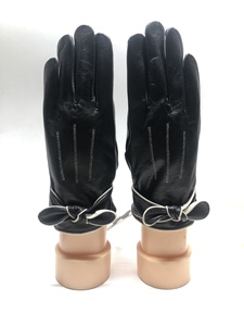 Sarung Tangan Kulit Asli Desainer Terlaris, Klasik Hitam dengan Hiasan Pita, Sarung Tangan Wanita Musim Dingin yang Hangat, Sarung Tangan Layar Sentuh, Guantes De Moda - Product Image 5