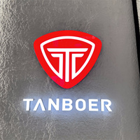 Enseigne 3D Led Frontlit personnalisée avec lettres commerciales Enseigne Led Frontlit sans monture pour le design de marque d'entreprise