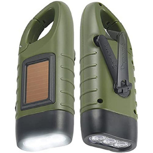 Linterna de Manivela con Energía Solar, Recargable, LED, para Exteriores, Emergencias, Camping, Portátil, Multifunción, Cuerpo de ABS, Blanca - Product Image 4