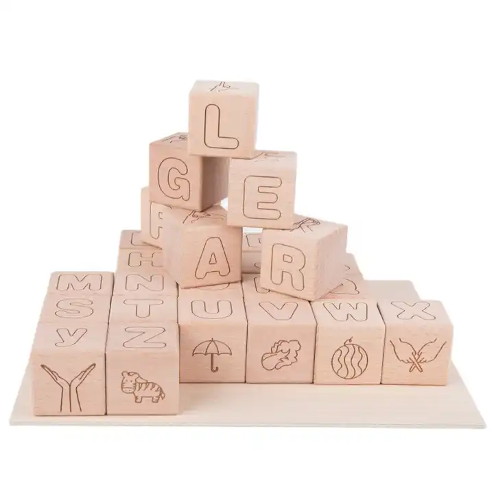 Personalized Baby Name Wooden Blocks, 6 Blocks/Letters