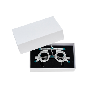 Marco de Foróptero de Plástico y Metal TF-4880A con Detalles en Verde Azulado y Escalas de Medición para Optometría, Uso Profesional - Product Image 5