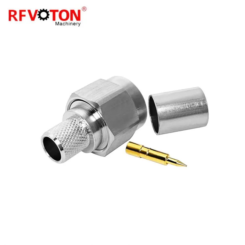 RF Coaxial Connector N Male Plug Hexagon Connector Straight Type Crimping For H-1000 Cable