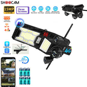 كاميرا شمسية بدقة 15 ميجابكسل وثلاث عدسات مع بطاقة SIM 4G وواي فاي وتحكم ثلاثي الاتجاهات وذكاء اصطناعي للرؤية الليلية وإنذار ثنائي الاتجاه - Product Image 1