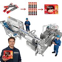 Ligne d'emballage de machine de conditionnement automatique de sachets pour le café, le sucre, le miel, les probiotiques, machine de conditionnement de petits sachets