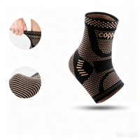 Manchon de compression pour cheville infusé au cuivre pour la course à pied, le basketball et la récupération des blessures sportives