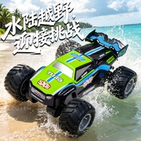 JJRC Monster Truck Amphibie 4x4 Électrique Étanche Télécommandé avec Portée de 50m pour Utilisation Extérieure