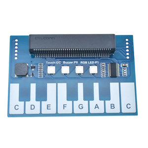 Mini placa de expansión de módulo de piano para BBC <span class=keywords><strong>Micro</strong></span>: <span class=keywords><strong>Bit</strong></span> <span class=keywords><strong>V2</strong></span>, teclas táctiles para reproducir música, con 4 LED RGB TTP229 controlador táctil - Product Image 2