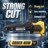 Gergaji Mini 8-Inci Laris Manis, Motor Tanpa Kabel Brushless Industri, Dapat Diisi Ulang, Ringan untuk Pemotongan Kayu, DIY Industri