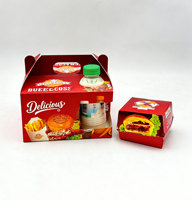 Caja de Comida Rápida Desechable Ecológica, Caja de Cartón para Llevar, Biodegradable, para Pollo Frito, Hamburguesas, Papas Fritas y Bebidas