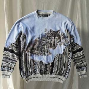 Sudaderas de diseñador de corte y costura personalizado para hombre Sudadera de jacquard Sudadera vintage de cuello redondo - Product Image 1