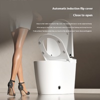 Litière pour chat électrique intelligente de qualité supérieure, réservoir de toilette automatique en céramique et plastique autonettoyant, toilette intelligente pour salle de bain