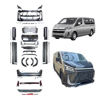 Pare-chocs et kit carrosserie de haute qualité pour Toyota Hiace Commuter Deluxe GranAce, mise à niveau vers le kit carrosserie de style LM350 Kaiser Crown