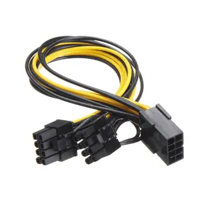 Kabel Konverter Daya 8 Pin Ke 8 (6 + 2), Konverter Daya PCI Express untuk Kartu Video GPU Grafis PCIE PCI-E VGA Splitter Hub Kabel Daya