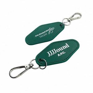 High Quality Colorful Blank Keychain PU Key Ring Customizable logo Pu Leather Car Key Chain - Product Image 2
