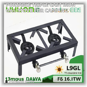 Hete hoekstaal roestvrijstalen LPG-batterij draagbare camping buitenkooktoestel commerciële kookplaat verwijderbare brander groothandel - Product Image 2