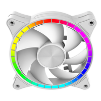 Ventilateurs de boîtier PC ARGB 120 mm à roulement hydraulique haute vitesse avec LED, télécommande et dissipateur thermique en plastique, compatibles pour le refroidissement personnalisé des jeux