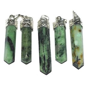 Colgantes de lápiz zoisita verde, venta al por mayor, colgantes de piedras preciosas - Product Image 1