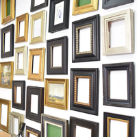 Cadre en bois écologique B&C ART sur mesure pour peinture à l'huile sur toile, style baroque élégant, modèle 2190, forme rectangulaire, pour table