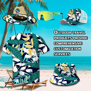 Bãi biển mũ rơm biểu tượng tùy chỉnh bán buôn mùa hè Mũ người đàn ông ngoài trời câu cá lướt nhân viên cứu hộ bãi biển mặt trời Mũ Rơm - Product Image 5