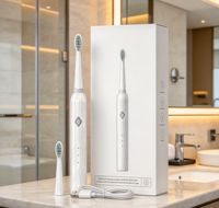 Brosse à dents électrique portable à vibration sonique, rechargeable par USB, pour adultes, nettoyage buccal, 6 modes, étanche IPX7, pour les voyages