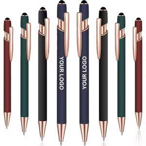 ปากกาโลหะสีโรสโกลด์พร้อมหัวปากกาแบบลูกยางสำหรับโปรโมชั่น พร้อมโลโก้ตามสั่ง - Product Image 1