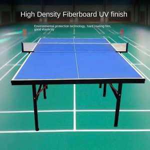 <span class=keywords><strong>Table</strong></span> de <span class=keywords><strong>ping</strong></span>-<span class=keywords><strong>pong</strong></span> pliable certifiée ITTF pour l'intérieur, épaisseur 25 mm, <span class=keywords><strong>panneau</strong></span> de fibres haute densité, mobile avec roulettes, usage domestique - Product Image 5