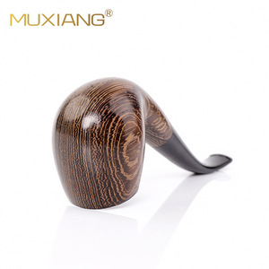 Muxiang Wooden Tobacco Pipe Bent Type 9mm Filter Chicken Wing Wood Handcrafted Smoking Pipe - Product Image 4