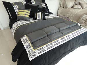 Ensemble de literie en Patchwork de dentelle, nouveau Design en <span class=keywords><strong>blanc</strong></span> <span class=keywords><strong>et</strong></span> <span class=keywords><strong>noir</strong></span>, literie de la maison, housse de couette, drap, - Product Image 5