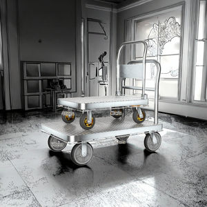 Carro de mano plano de Metal duradero de 500kg, plataforma plegable silenciosa con carrito de transporte de cuatro ruedas de malla personalizable OEM - Product Image 2