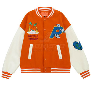 Chaqueta con letras personalizadas de alta calidad para hombre con diseño único y cuello levantado, estilo callejero de invierno, talla adulta - Product Image 1