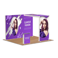 JC Custom Grand présentoir lumineux portable facile à monter sans outils pour affiches publicitaires, boîte à lumière LED rétroéclairée, présentoir pour salon professionnel